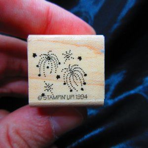 Fireworks Wood Mounted Stamp 1" X 1"